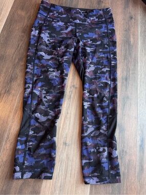 lululemon athletica Purple & Black Camo Capris